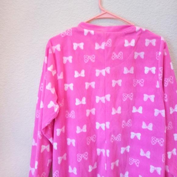 Disney pink fleece Minnie Mouse footed onsie pajamas - Picture 7 of 7